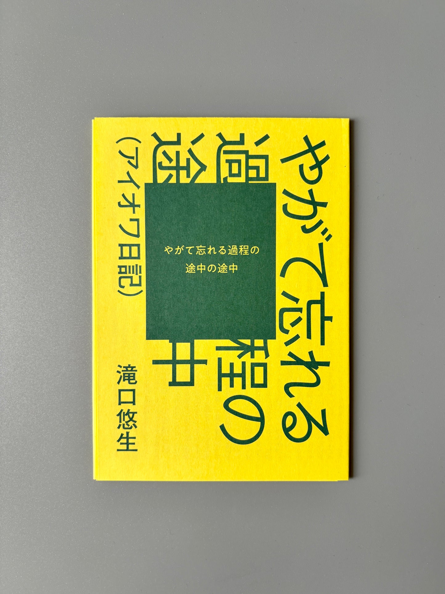 滝口悠生「やがて忘れる過程の途中（アイオワ日記）」